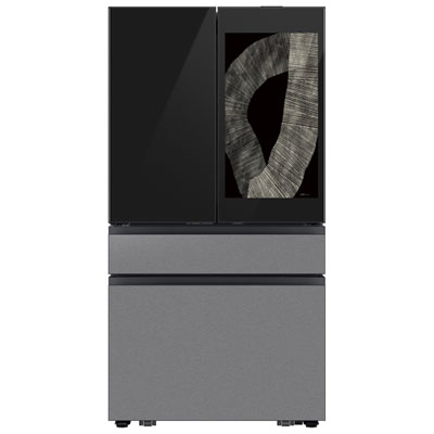 Samsung Bespoke AI 36" 29 Cu. Ft. French Door Refrigerator with Water & Ice Dispenser (RF90F29AECRAC) - Stainless Steel