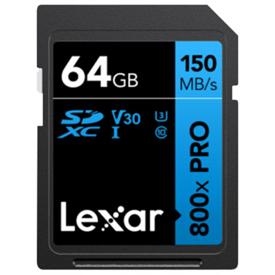 Lexar Professional 800x 64GB 150MB/s SDXC Memory Card