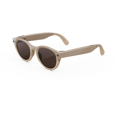 Meta Nova AI Glasses with AI, Photo, Video, Audio & Messaging – Sandstone/Chocolate - Small