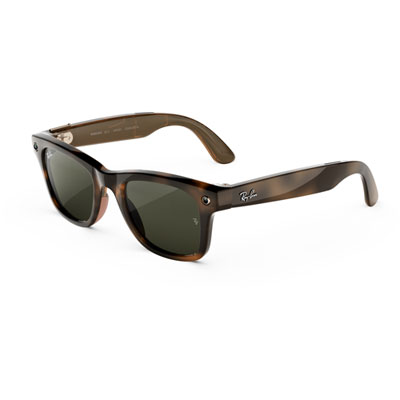 Ray-Ban | Meta Wayfarer Havana (Gen 3) Glasses with AI, Photo, Video, Audio & Messaging - Polar G15 Green - Standard