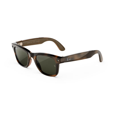 Ray-Ban | Meta Wayfarer (Gen 3) Glasses with AI, Photo, Video, Audio & Messaging - Havana/Polar G15 Green - Large