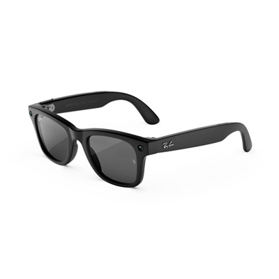 Ray-Ban | Meta Wayfarer (Gen 3) Glasses with AI, Photo, Video, Audio & Messaging - Matte Black/Polar/Plano Grey - Large