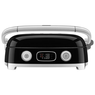 Gril Intérieur Polyvalent Smeg Style Années 50 De 1 800 W - Noir