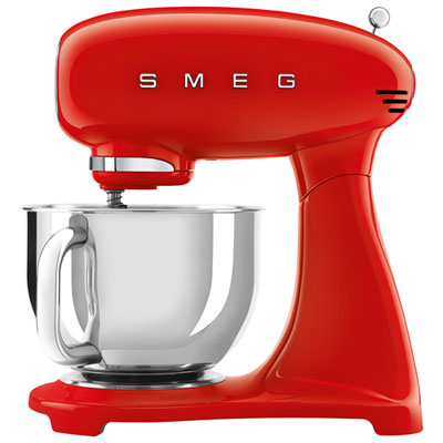 Batteur Sur Socle Smeg De Style Années 50 À Tête Inclinable - 5 Pte - 750 W - Rouge