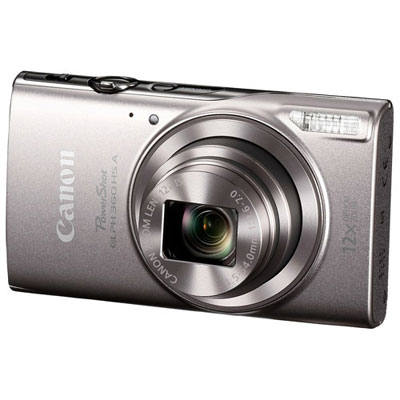 Open Box - Canon PowerShot ELPH 360 HS A Wi-Fi 20.2 MP 12x Optical Zoom Digital Camera - Silver