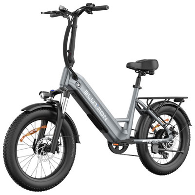 Open Box - Blutron EB750S Electric Utility Bike (500W Motor / Up to 70km Battery Range / 32km/h Top Speed) - Future Grey
