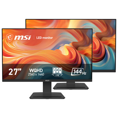 "MSI PRO 27"" WQHD 144Hz 1ms GTG IPS LED Gaming Monitor (PRO MP273Q E14D) - 2 Pack"