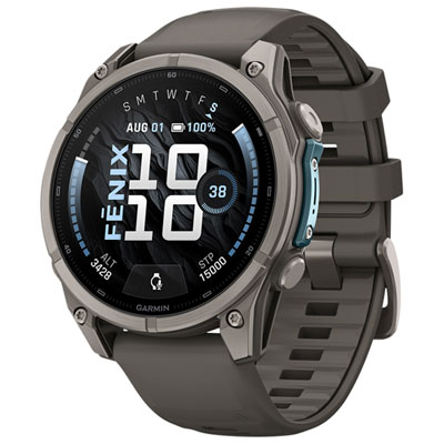 Garmin fēnix 9 47mm Sapphire AMOLED GPS Multisport Smartwatch - Pebble Grey / Pebble Grey