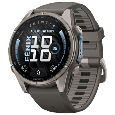 Garmin fēnix 9 43mm MIP GPS Multisport Smartwatch - Pebble Grey / Pebble Grey