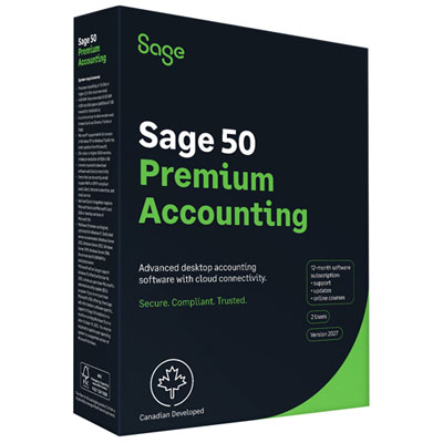 Sage 50 Premium Accounting 2027 (PC) - 2 User - 1 Year Subscription - Bilingual