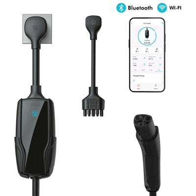 Pion Power Flex-AC Elite 40A Level 2 Portable Smart Electric Vehicle (EV) Charger with NACS Connector - Black