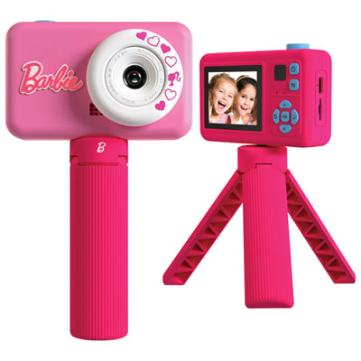 Mattel Barbie the Fashionista Kids Selfie Digital Camera with Dual Lenses & Tripod/Grip - Pink