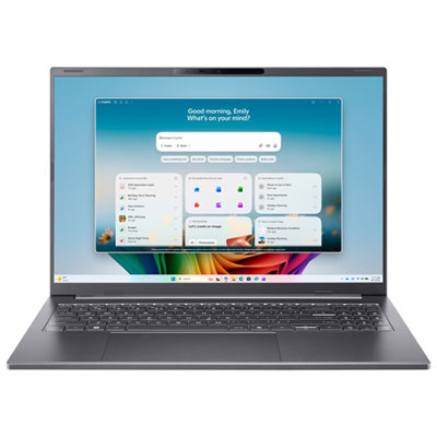 "Acer Aspire 16 16"" AI Copilot+ PC Laptop - Intel CU7355 - 16GB RAM - 512GB SSD - Windows 11 - Iron"