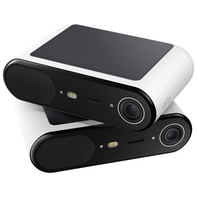 Arlo Essential Solar 2K Wire-Free Outdoor Solar Security Camera - 120° View, Colour Night Vision, 2-Way Audio - 2 Pack - White