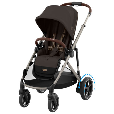 Cybex e-Gazelle Convertible Full-Size Stroller - Chocolate Brown