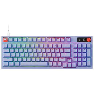 Logitech G316 X 98 Backlit Mechanical Tactile Full-Size Gaming Keyboard - Lilac - English Great keyboard for gaming