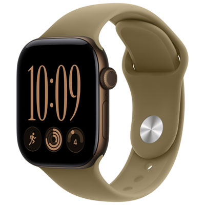 Apple Watch Series 12 (GPS) 42mm Dark Bronze Aluminum Case with Olive Sport Band - Small/Medium