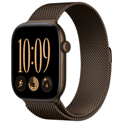 Apple Watch Series 12 (GPS) 46mm Dark Bronze Aluminum Case with Dark Bronze Milanese Loop - Small/Medium