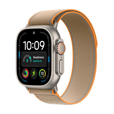Apple Watch Ultra 4 (GPS + Cellular) 49mm Natural Titanium Case with Sand Trail Loop - Small / Medium