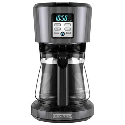 Black & Decker Programmable Drip Coffee Maker with Glass Carafe - 12-Cup - Black