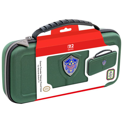 RDS Nintendo Switch 2 Game Traveler Deluxe Travel Case - Zelda Green Hylian Shield Switch 2 Case
