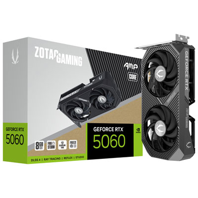 ZOTAC NVIDIA GeForce RTX 5060 AMP CORE 8GB GDDR7 Video Card