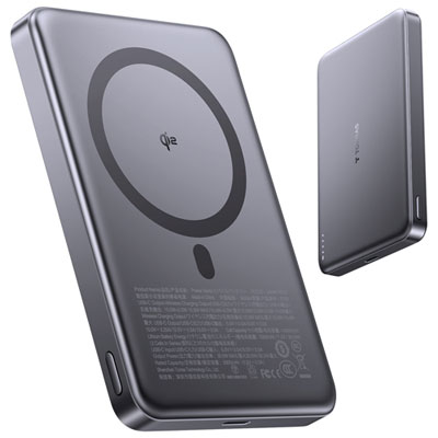 Batterie Externe Magnétique Sans Fil Qi2 Torras Minimag De 10 000 Mah - Gris Titane Désert