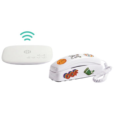 Ooma MyPhone Corded Handset with Base Station Bundle - White