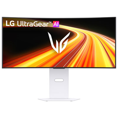 "LG UltraGear 34"" Curved WQHD OLED Monitor (34GX90SB-W) - White - 240Hz, 0.03ms GTG"