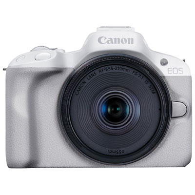 Canon EOS R50 Mirrorless Camera with RF-S 18-45mm IS STM Lens Kit - White - Only at Best Buy