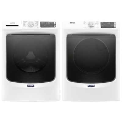 Maytag 5.5 Cu. Ft. High Efficiency Front Load Steam Washer & 7.4 Cu. Ft. Dryer - White