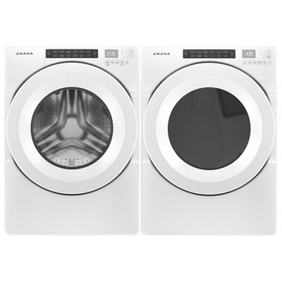 Amana 5.0 Cu. Ft. HE Front Load Washer & 7.4 Cu. Ft. Electric Dryer - White This set is doing a great job