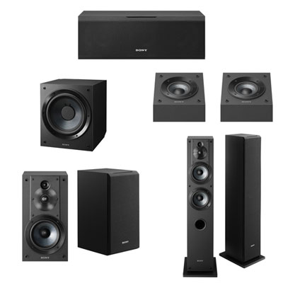 Image of Sony SACS9 Subwoofer with Bookshelf, Tower, Atmos & Centre Channel Speakers