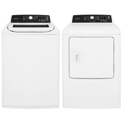 Frigidaire 4.7 Cu. Ft. High Efficiency Top Load Washer & 6.7 Cu. Ft. Electric Dryer - White