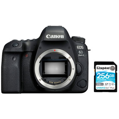 Image of Canon EOS 6D Mark II DSLR Full Frame DSLR Camera (Body Only) with 256GB Memory Card