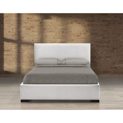 Image of Five Brothers Upholstered Brixton Modern Bed - Queen - Grey