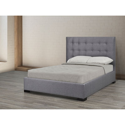 Image of Five Brothers Upholstery Houston Modern Bed - Queen - Grey