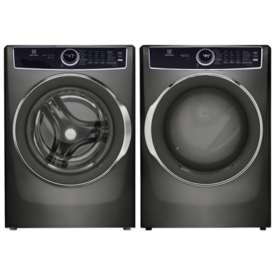 Electrolux 5.2 Cu. Ft. HE Front Load Steam Washer & 8.0 Cu. Ft. Electric Steam Dryer - Grey