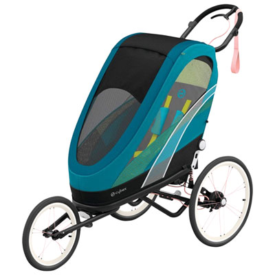 Image of Cybex Zeno 4-in-1 Multi-Sport Jogging Stroller - Black Pink/Blue