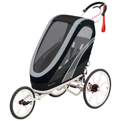 Image of Cybex Zeno 4-in-1 Multi-Sport Jogging Stroller - Cream Orange/Black