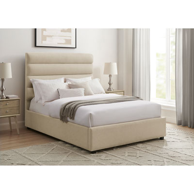 Seville Transitional Platform Bed - Double - Off White