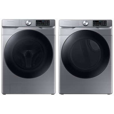 Image of Samsung Electric Steam Dryer & High Efficiency Front Load Steam Washer - Platinum