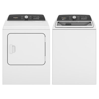 Whirlpool 5.4 cu. ft. High Efficiency 2-in-1 Top Load Washer & 7.0 cu. ft. Electric Steam Dryer - White