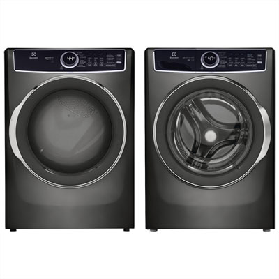 Electrolux 5.2 Cu. Ft. High Efficiency Front Load Steam Washer & 8.0 Cu. Ft. Gas Steam Dryer - Grey