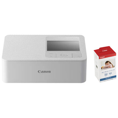 Image of Canon SELPHY CP1500 Wireless Compact Photo Printer with Colour Ink & Photo Paper Set - White