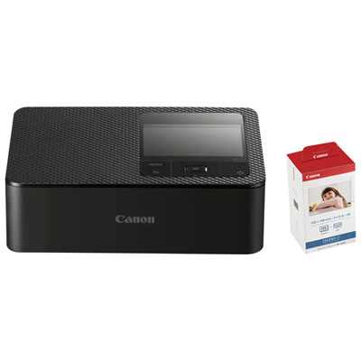 Canon SELPHY CP1500 Wireless Compact Photo Printer with Colour Ink & Photo Paper Set - Black