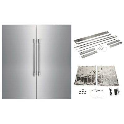 Frigidaire Pro 33" 18.6 Cu Ft All-Fridge Refrigerator & Upright Freezer w/ Double Trim & Pairing Kits