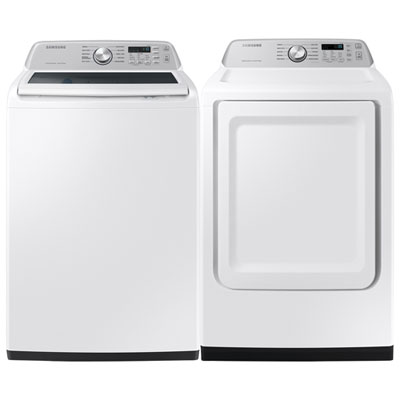 Samsung 5.3 Cu. Ft. Top Load Washer & Smart Electric Dryer - White Best Investment love Bluetooth capabilities