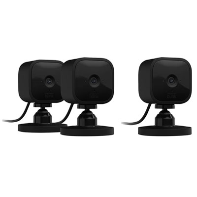 Caméra Ip 1080P D'intérieur Wi-Fi Mini De Blink - Lot De 3 - Noir