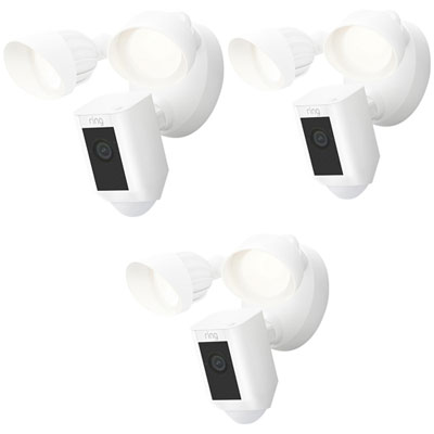 Ring Floodlight Cam Wired Plus Outdoor 1080p HD IP Camera - 3 Pack - White It gives us a sense of security k owing we will get alerts when the zone has been compromised